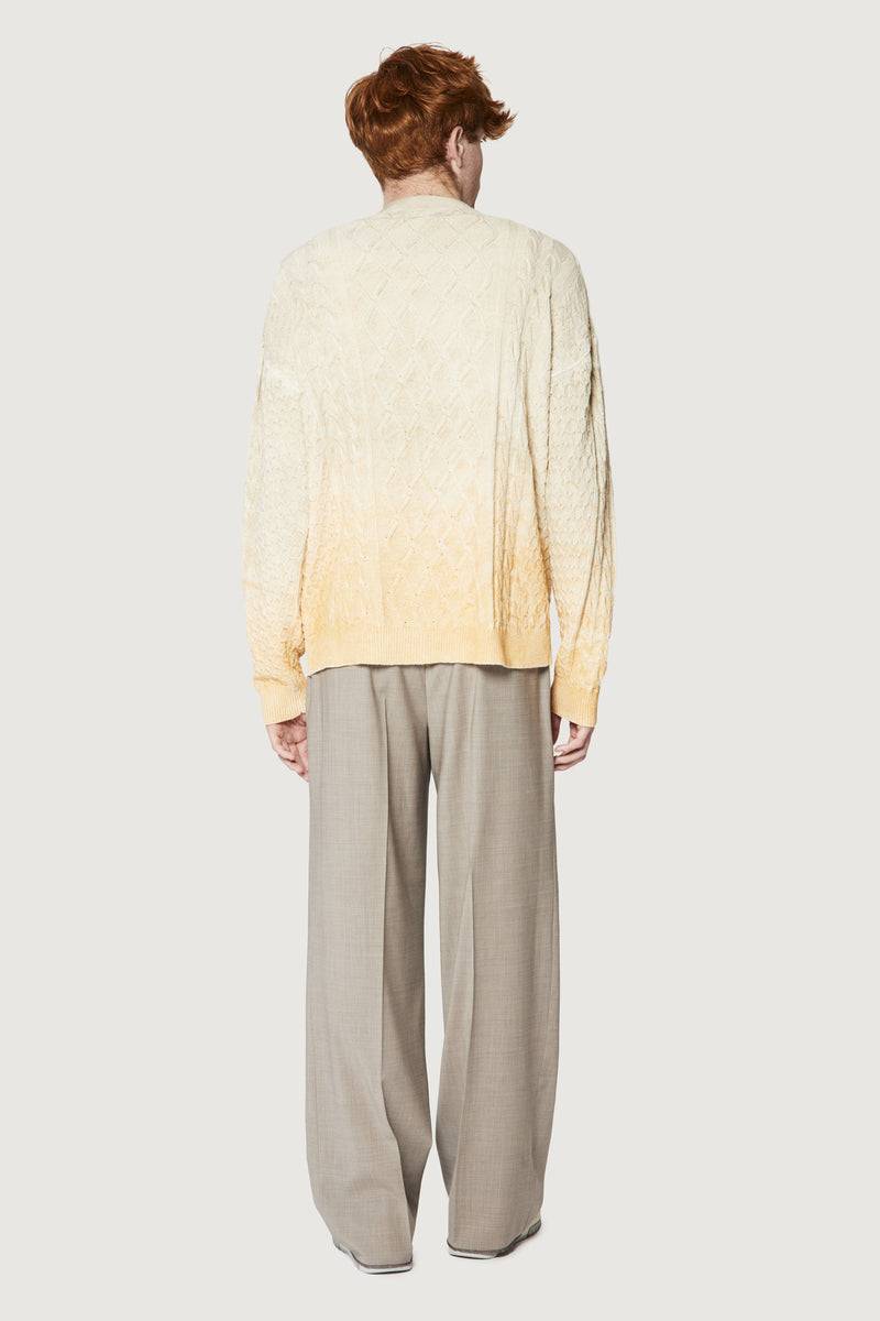 Paura CLARK CARDIGAN CREAM/ORANGE In Linea