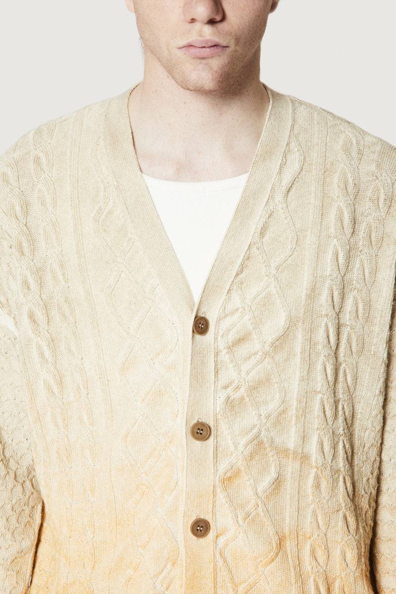 Paura CLARK CARDIGAN CREAM/ORANGE In Linea