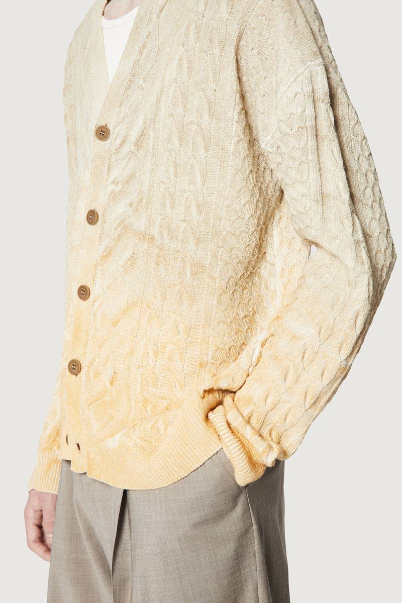 Paura CLARK CARDIGAN CREAM/ORANGE In Linea