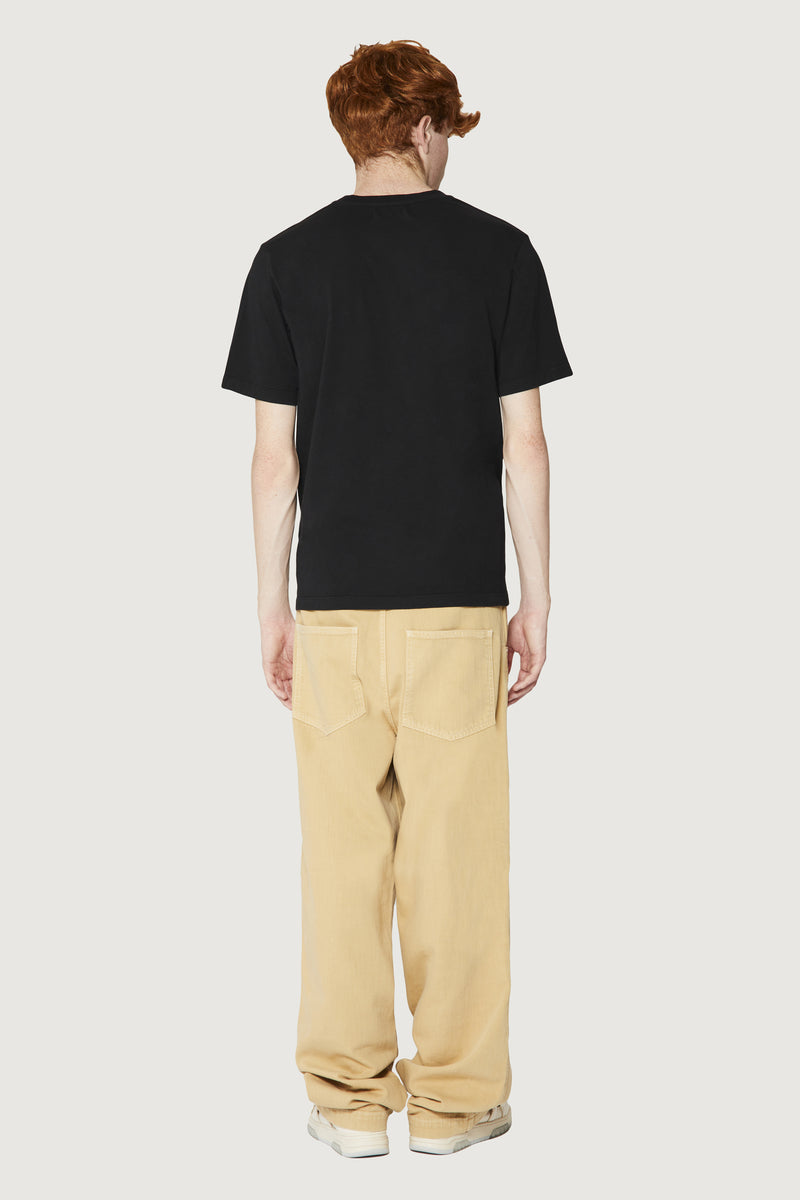 Paura COSTA OVERSIZED T-SHIRT BOLD LOGO BLACK Nuovo