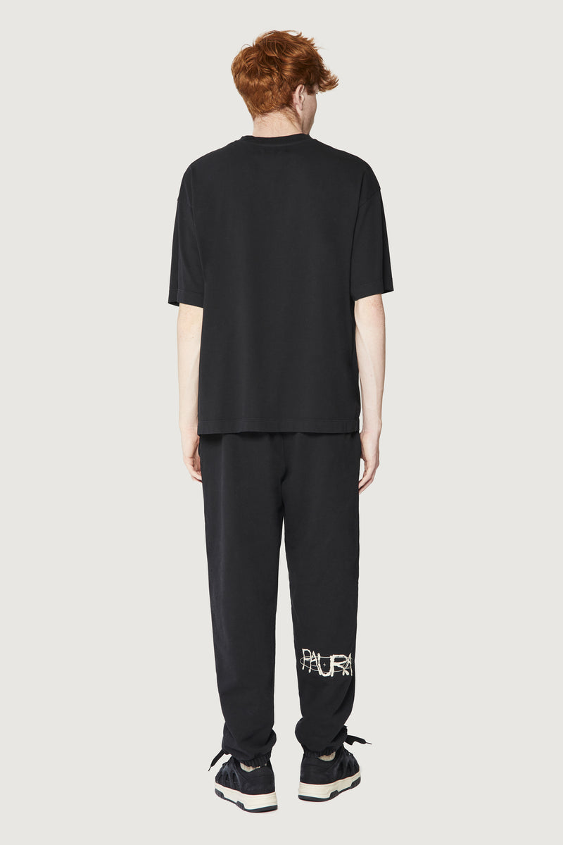 Paura COSTA OVERSIZED T-SHIRT COSMIC LOGO BLACK Vendita