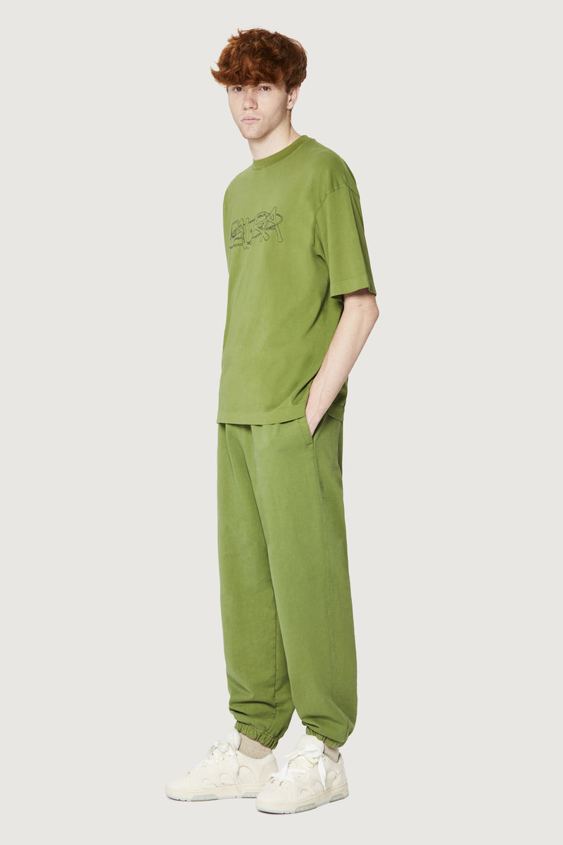 Paura COSTA OVERSIZED T-SHIRT COSMIC LOGO GREEN Promozione