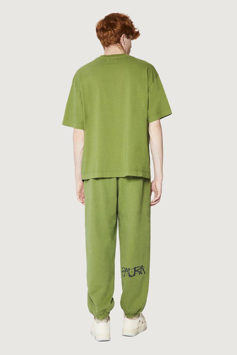 Paura COSTA OVERSIZED T-SHIRT COSMIC LOGO GREEN Promozione