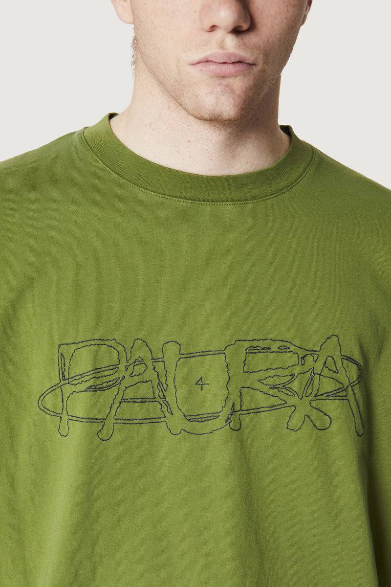 Paura COSTA OVERSIZED T-SHIRT COSMIC LOGO GREEN Promozione