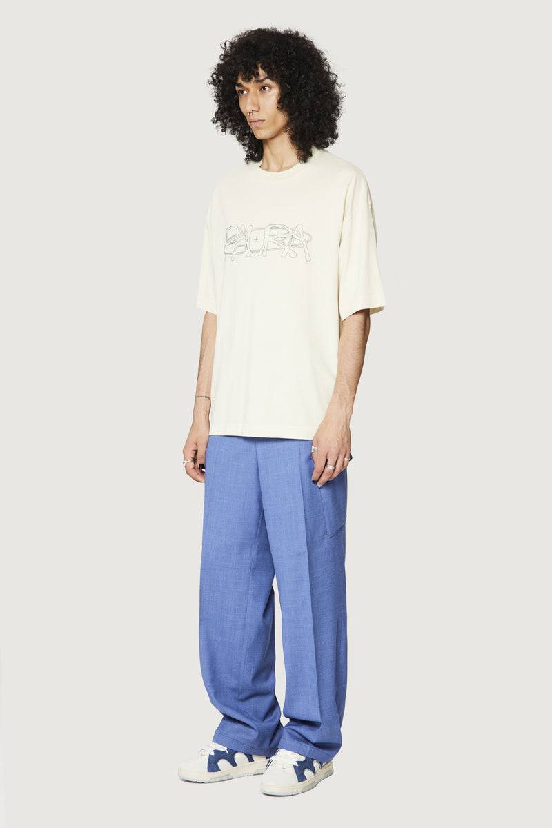 Paura COSTA OVERSIZED T-SHIRT COSMIC LOGO OFF-WHITE Spedizione Gratuita