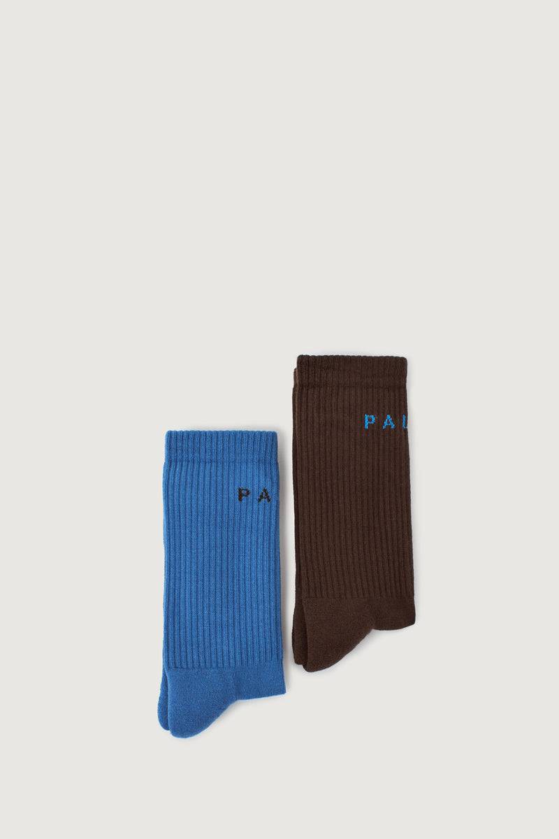Paura ZEO SOCKS BI-PACK SKY BLUE/ CHOCOLATE Economico