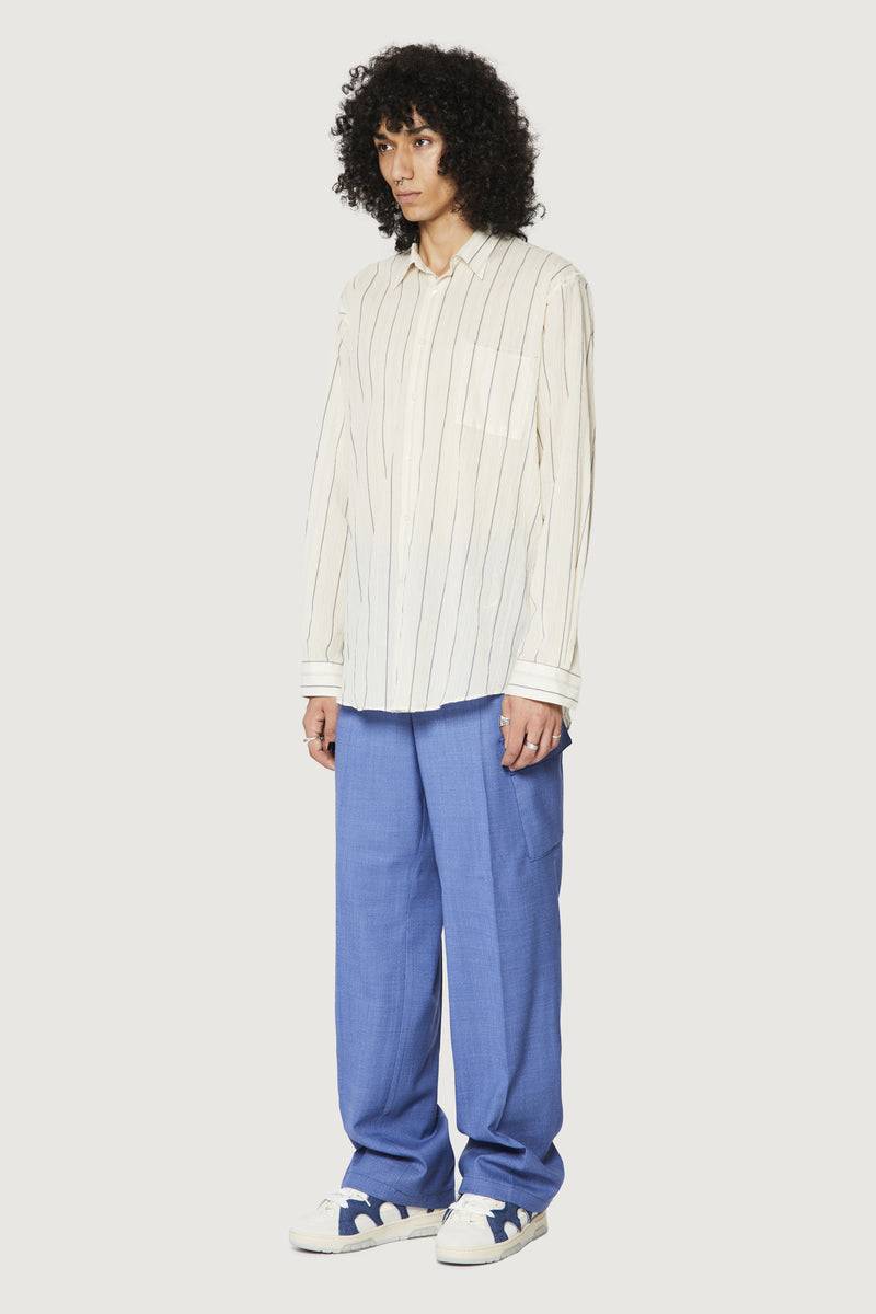 Paura ERZIN OVERSIZED SHIRT OFF-WHITE WITH STRIPES Outlet
