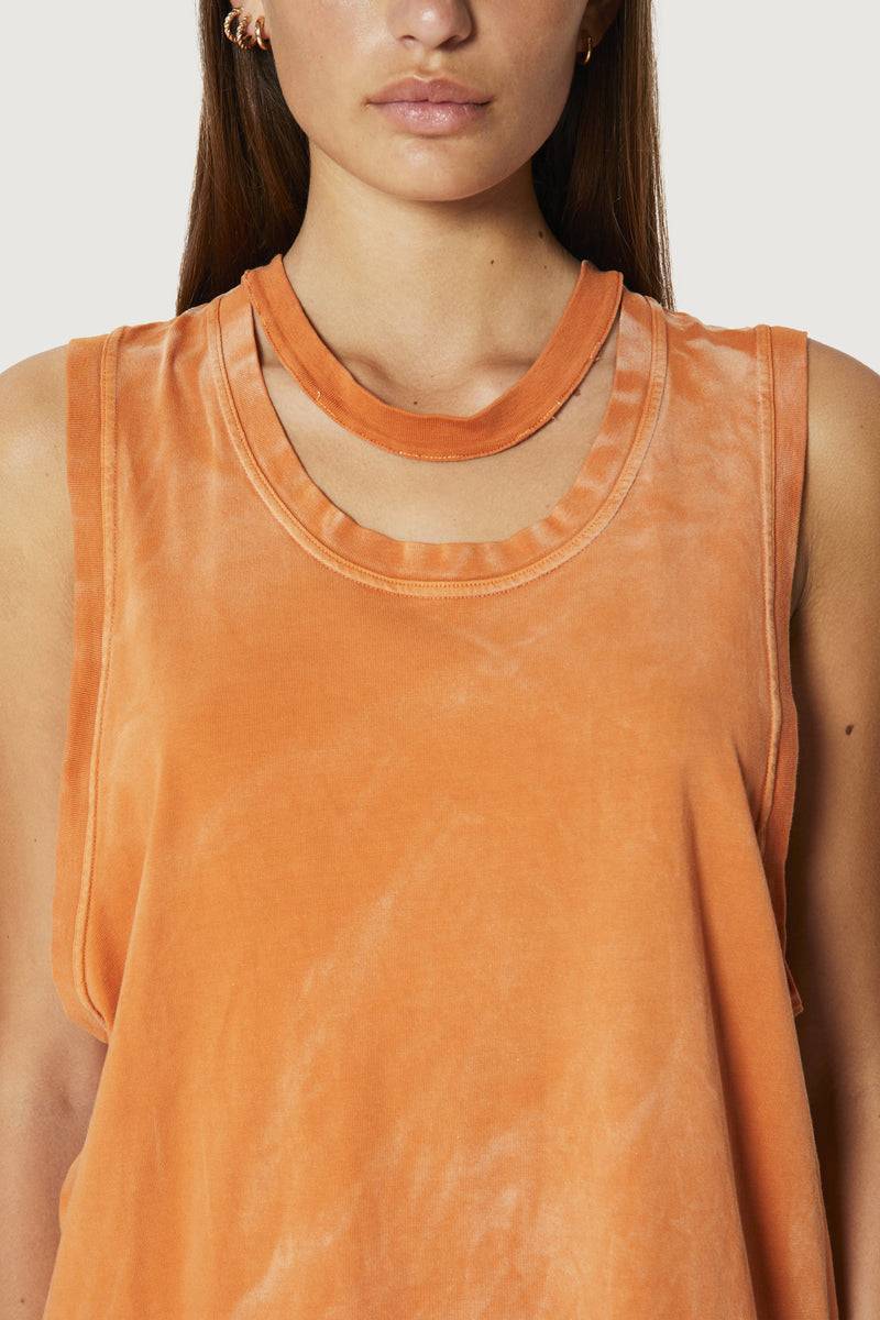 Paura HUGO TANK TOP ORANGE Negozio