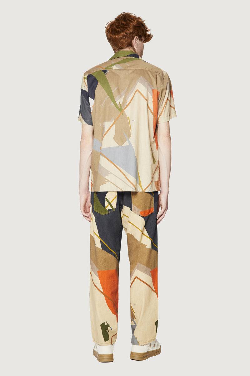 Paura JEREMY BOWLING SHIRT SAND CAMO Moda