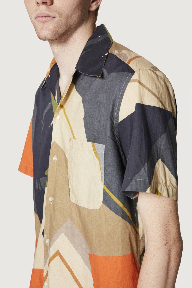 Paura JEREMY BOWLING SHIRT SAND CAMO Moda