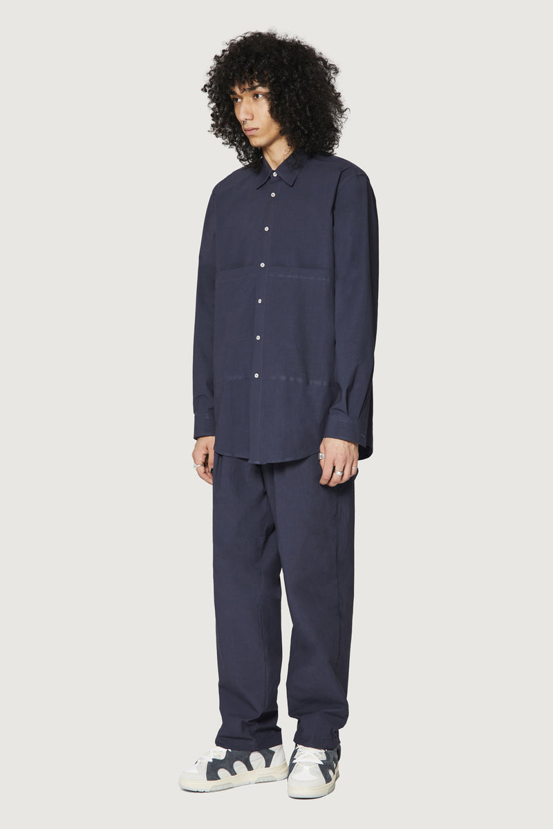 Paura KONIA OVERSIZED SHIRT DARK BLUE Pezzi Unici