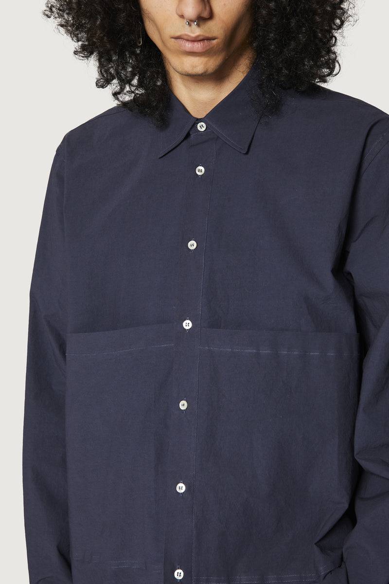 Paura KONIA OVERSIZED SHIRT DARK BLUE Pezzi Unici