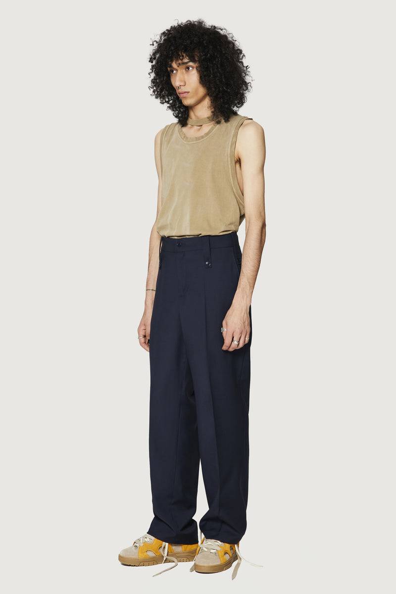 Paura KYROS CLASSIC PANTS DARK BLUE Qualità Garantita