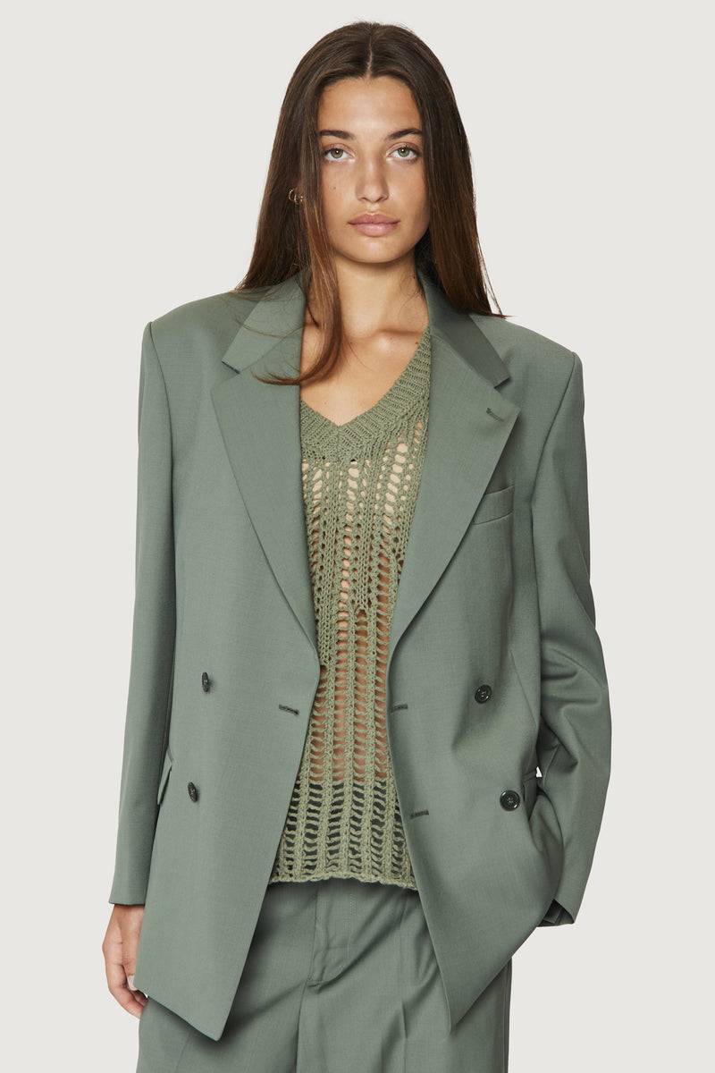 Paura THOM DOUBLEBREASTED SUIT JACKET SAGE I Più Venduti