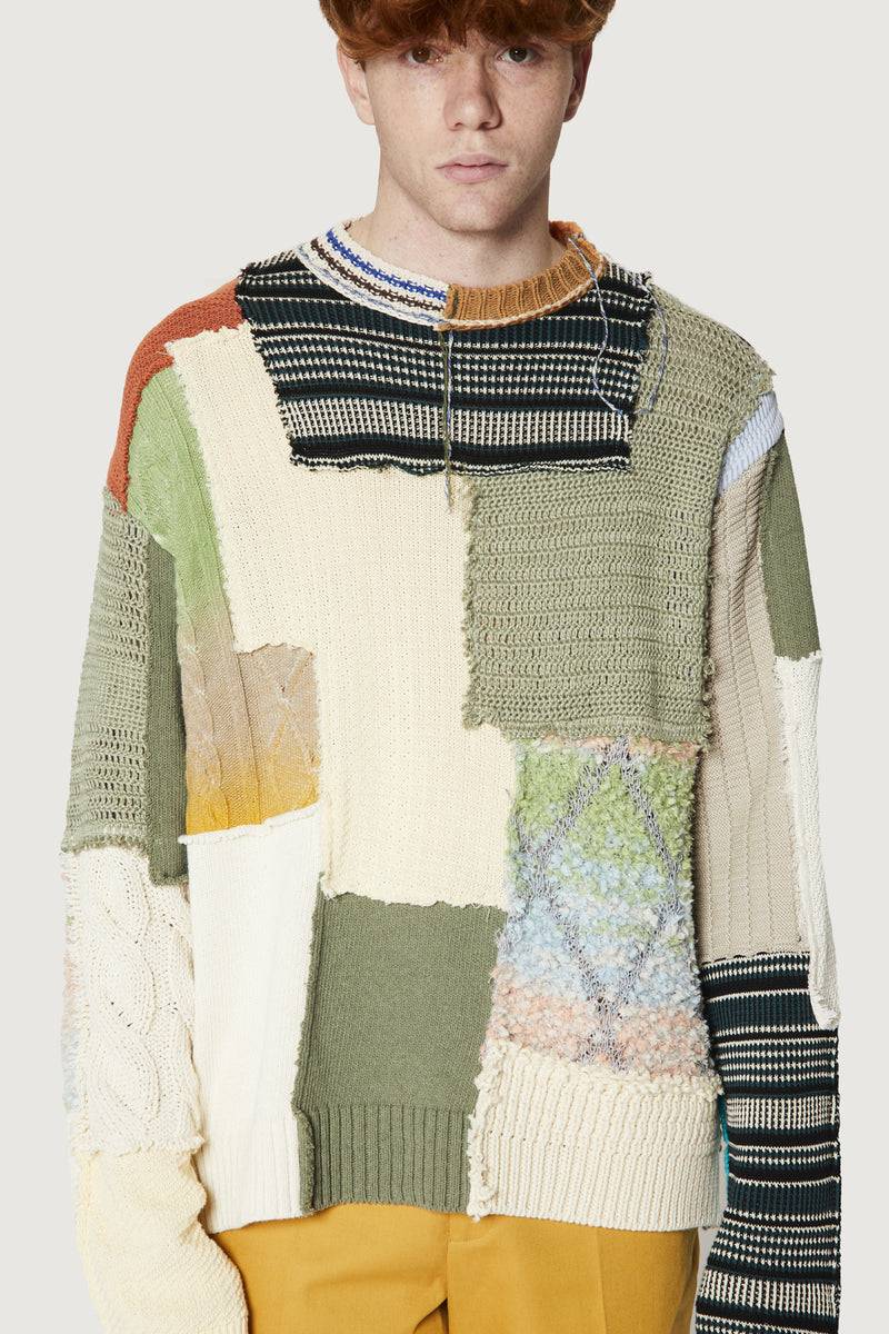 Paura UTOPIA PATCHWORK SWEATER MULTICOLOR Negozio