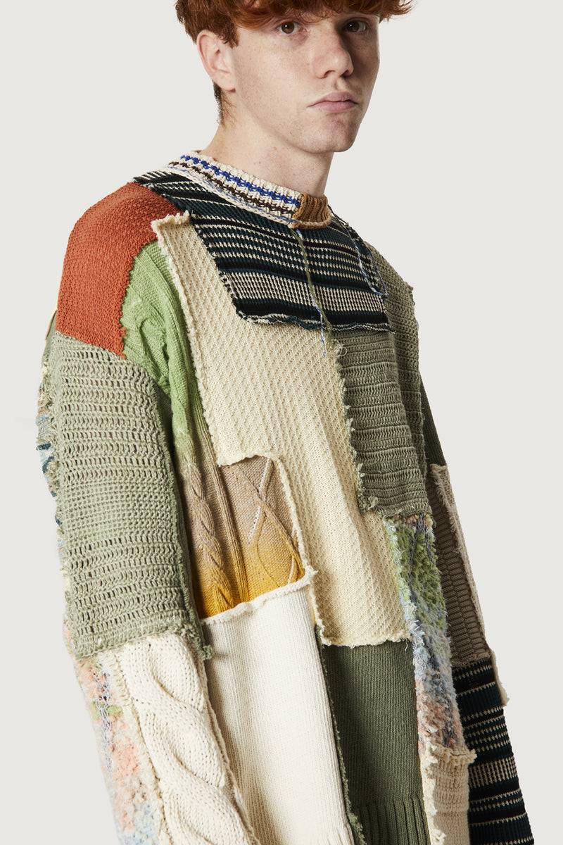 Paura UTOPIA PATCHWORK SWEATER MULTICOLOR Negozio