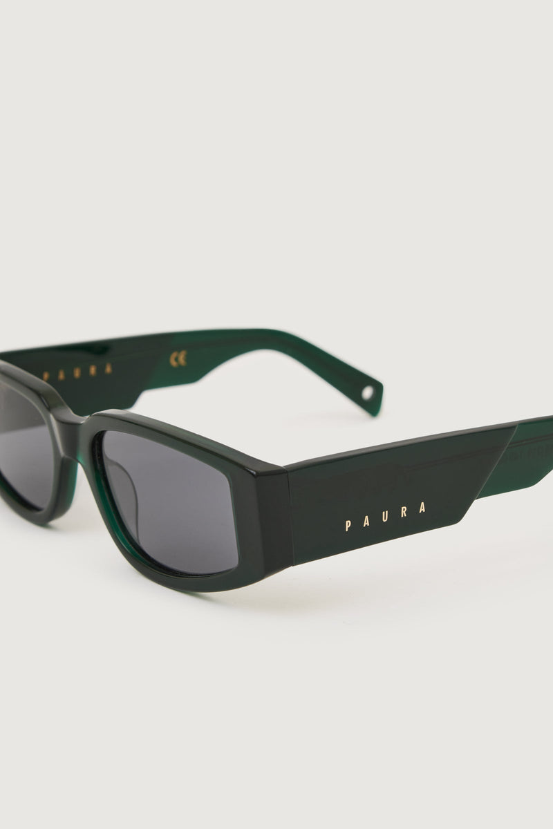 Paura VEGAS SUNGLASSES BLACK GREEN/GREY LENS In Saldo