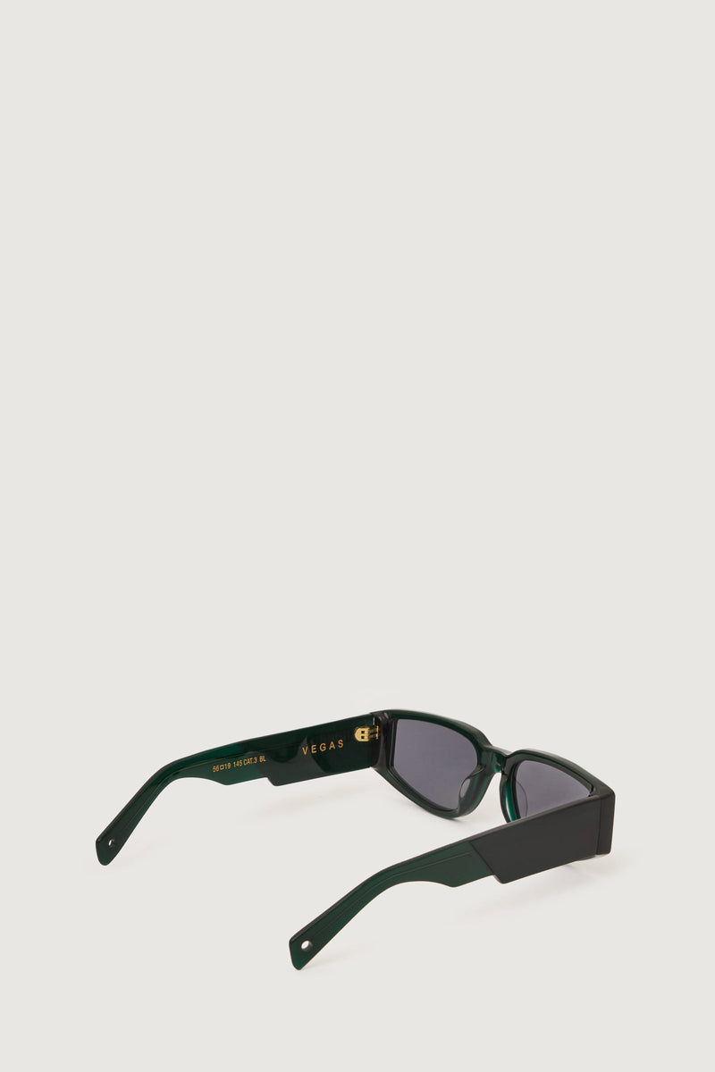 Paura VEGAS SUNGLASSES BLACK GREEN/GREY LENS In Saldo