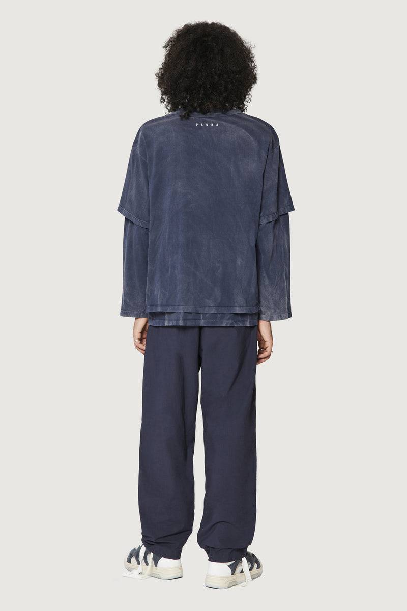 Paura ZENO DOUBLE LAYER LONGSLEEVE DARK BLUE In Linea