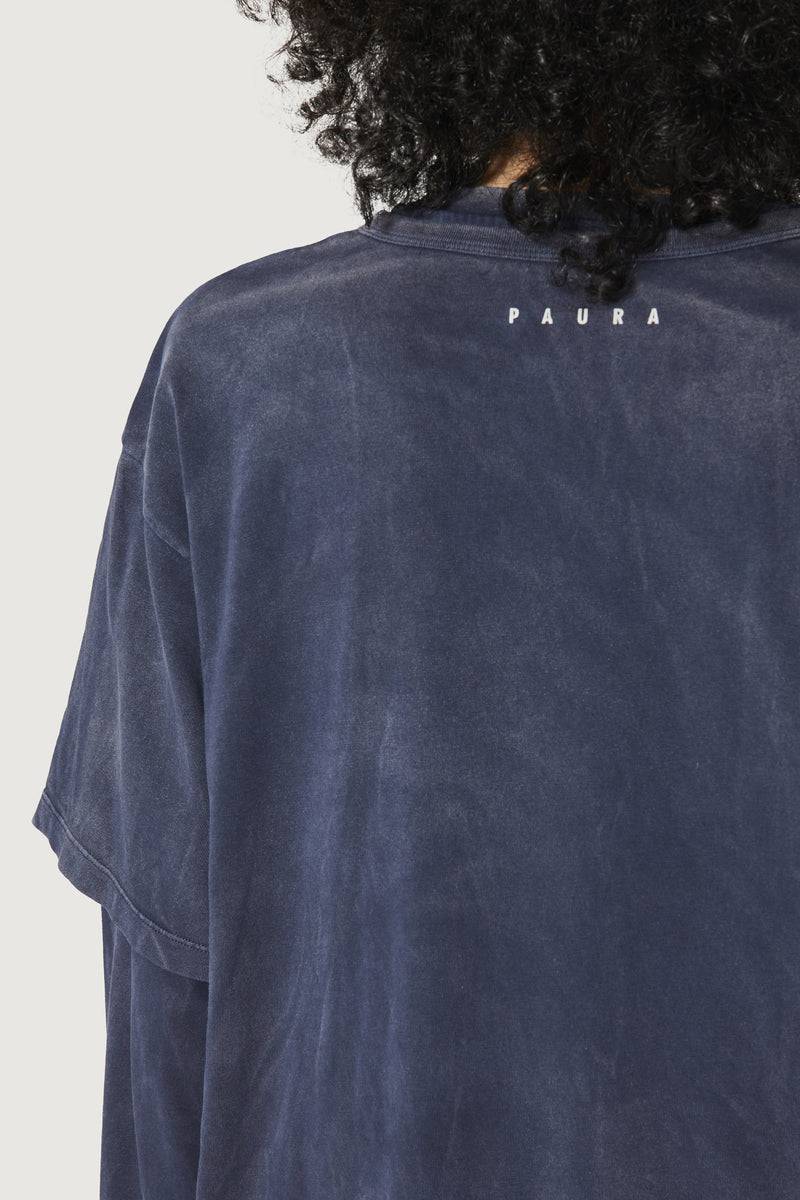 Paura ZENO DOUBLE LAYER LONGSLEEVE DARK BLUE In Linea