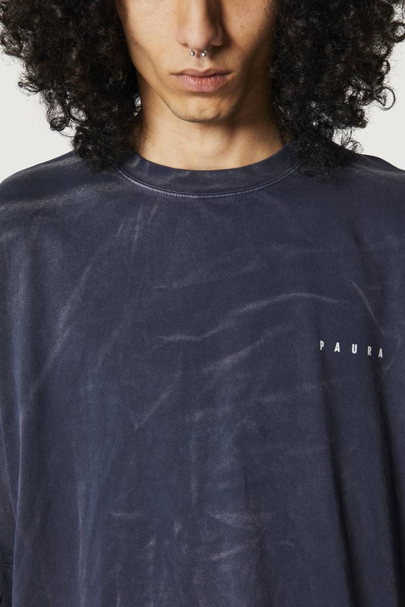 Paura SAID OVERSIZED T-SHIRT DARK BLUE Vendita