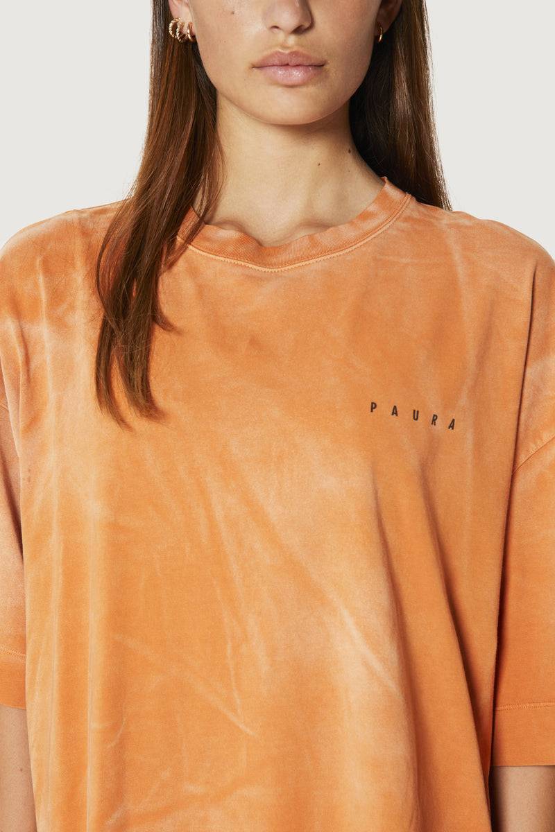 Paura SAID OVERSIZED T-SHIRT ORANGE Spedizione Gratuita