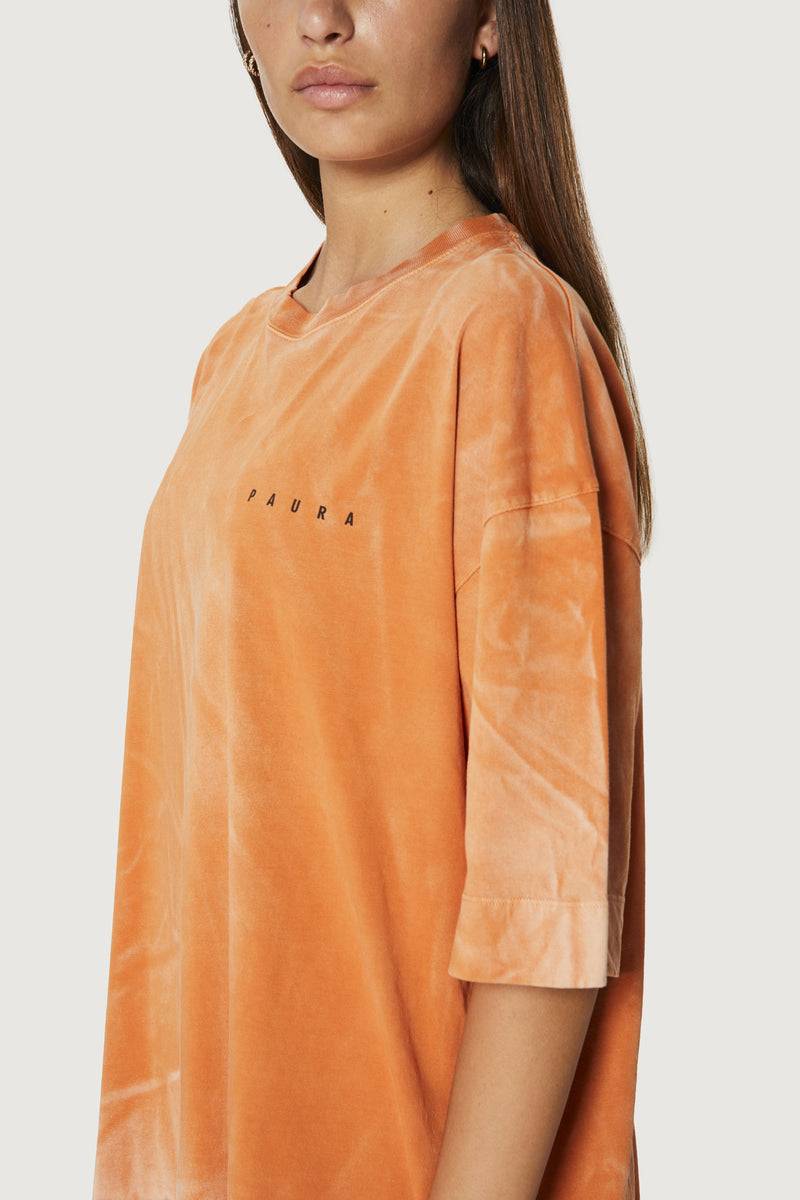 Paura SAID OVERSIZED T-SHIRT ORANGE Spedizione Gratuita