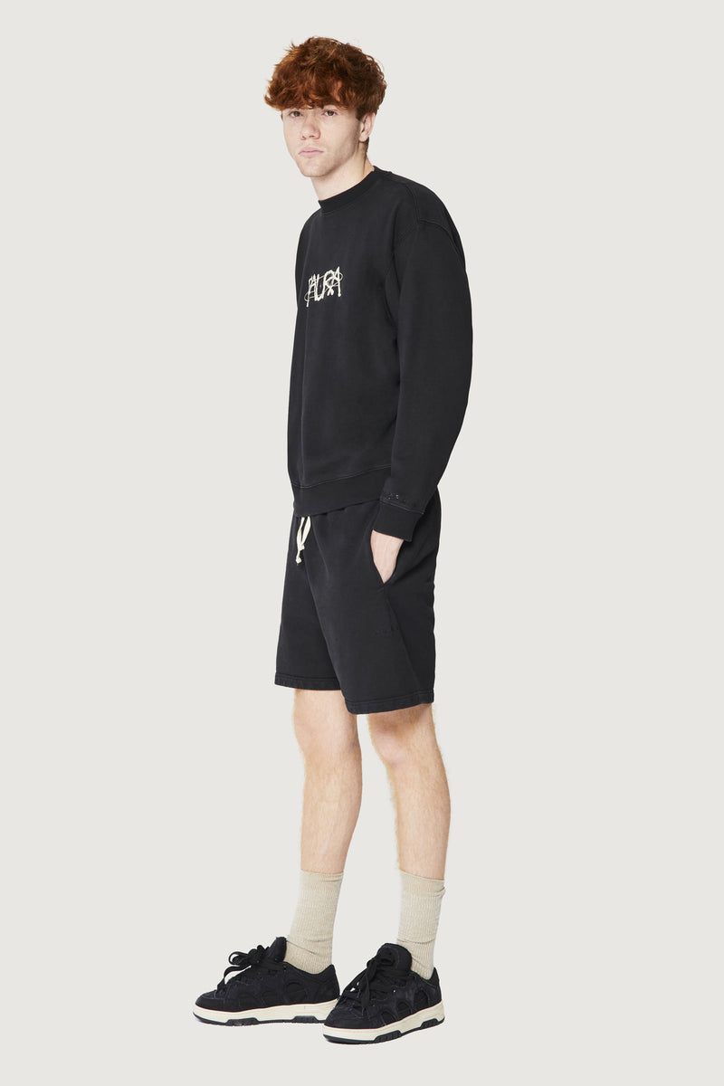 Paura SAMUEL CREWNECK SWEATSHIRT COSMIC LOGO BLACK Pezzi Unici