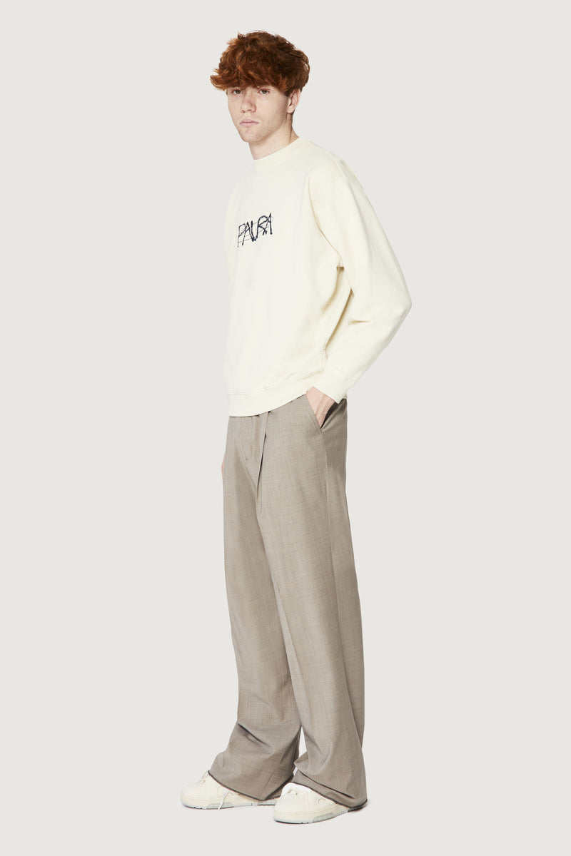 Paura SAMUEL CREWNECK SWEATSHIRT COSMIC LOGO OFF-WHITE Soddisfazione Garantita
