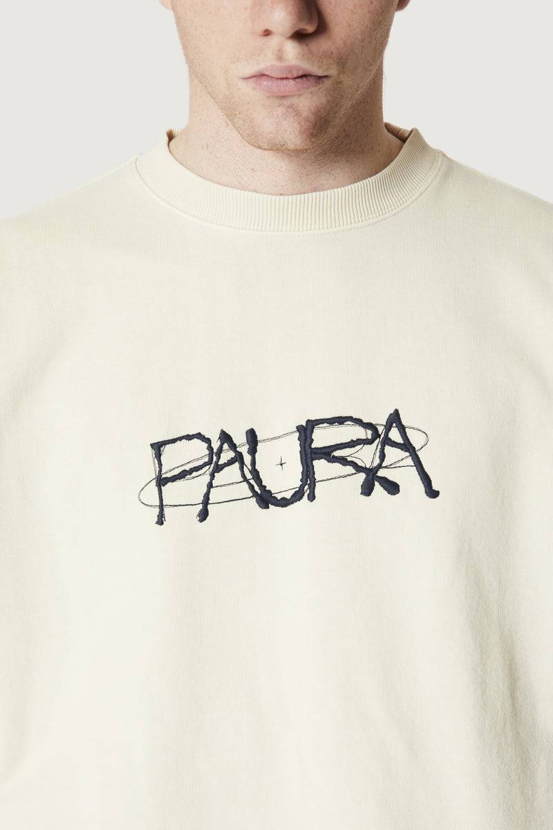 Paura SAMUEL CREWNECK SWEATSHIRT COSMIC LOGO OFF-WHITE Soddisfazione Garantita