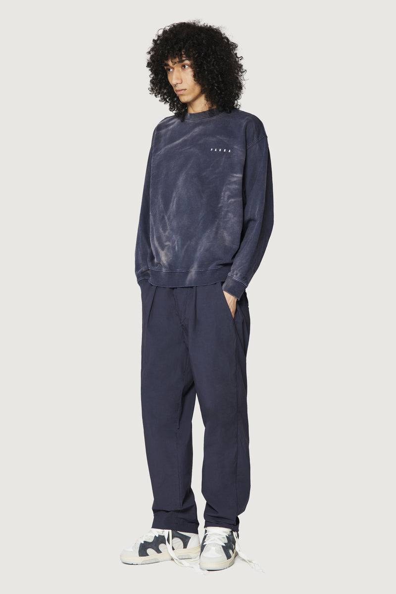 Paura SAMUEL CREWNECK SWEATSHIRT DARK BLUE Qualità Garantita
