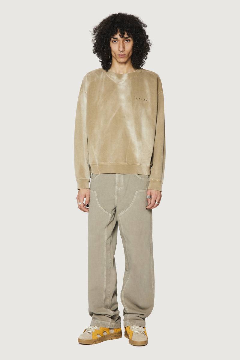 Paura SAMUEL CREWNECK SWEATSHIRT MUD Negozi Online