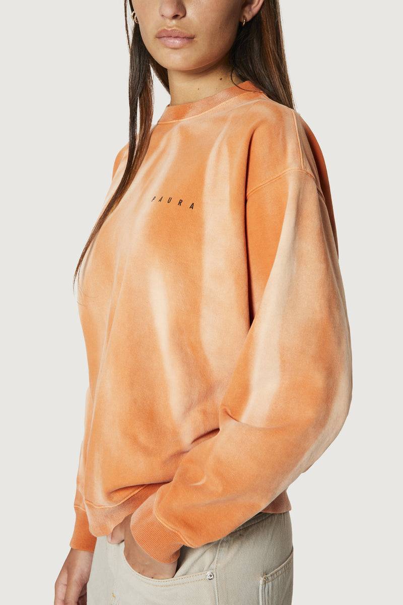Paura SAMUEL CREWNECK SWEATSHIRT ORANGE Acquista Ora