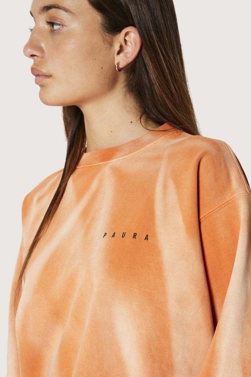 Paura SAMUEL CREWNECK SWEATSHIRT ORANGE Acquista Ora