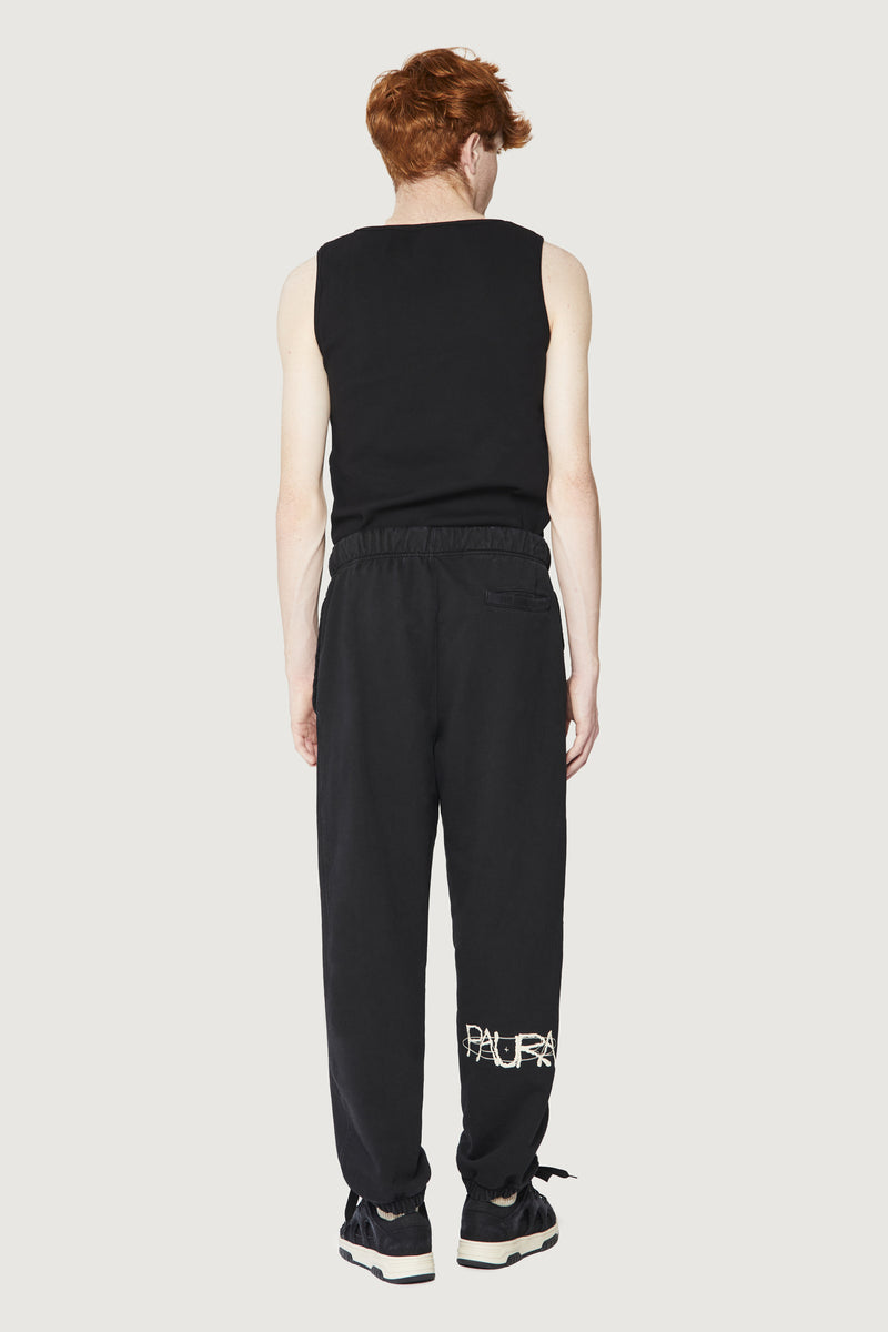Paura RASHA SWEATPANTS COSMIC LOGO BLACK Hotsell