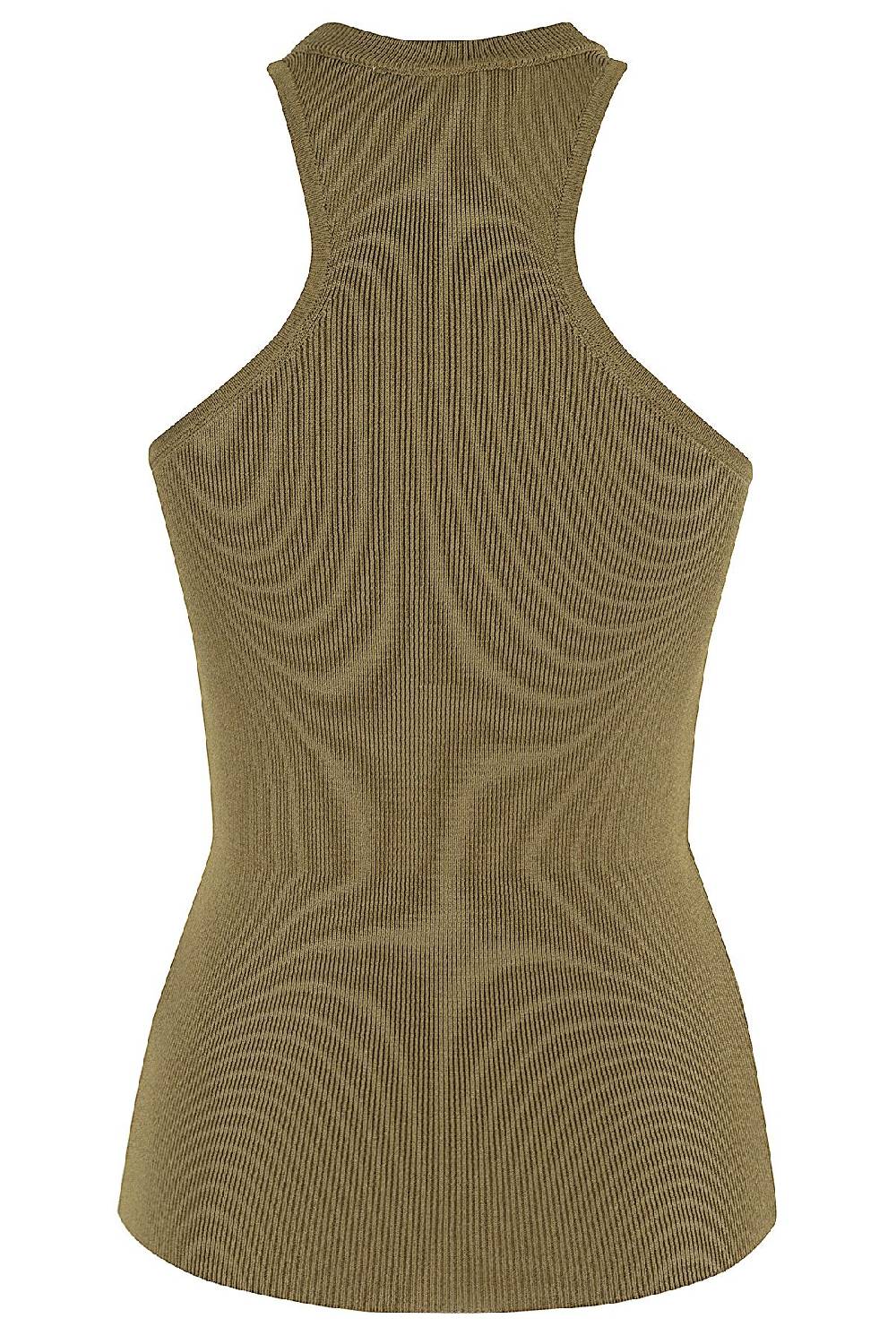 ERIKA CAVALLINI Top Helen Verde Militare Vendite Flash
