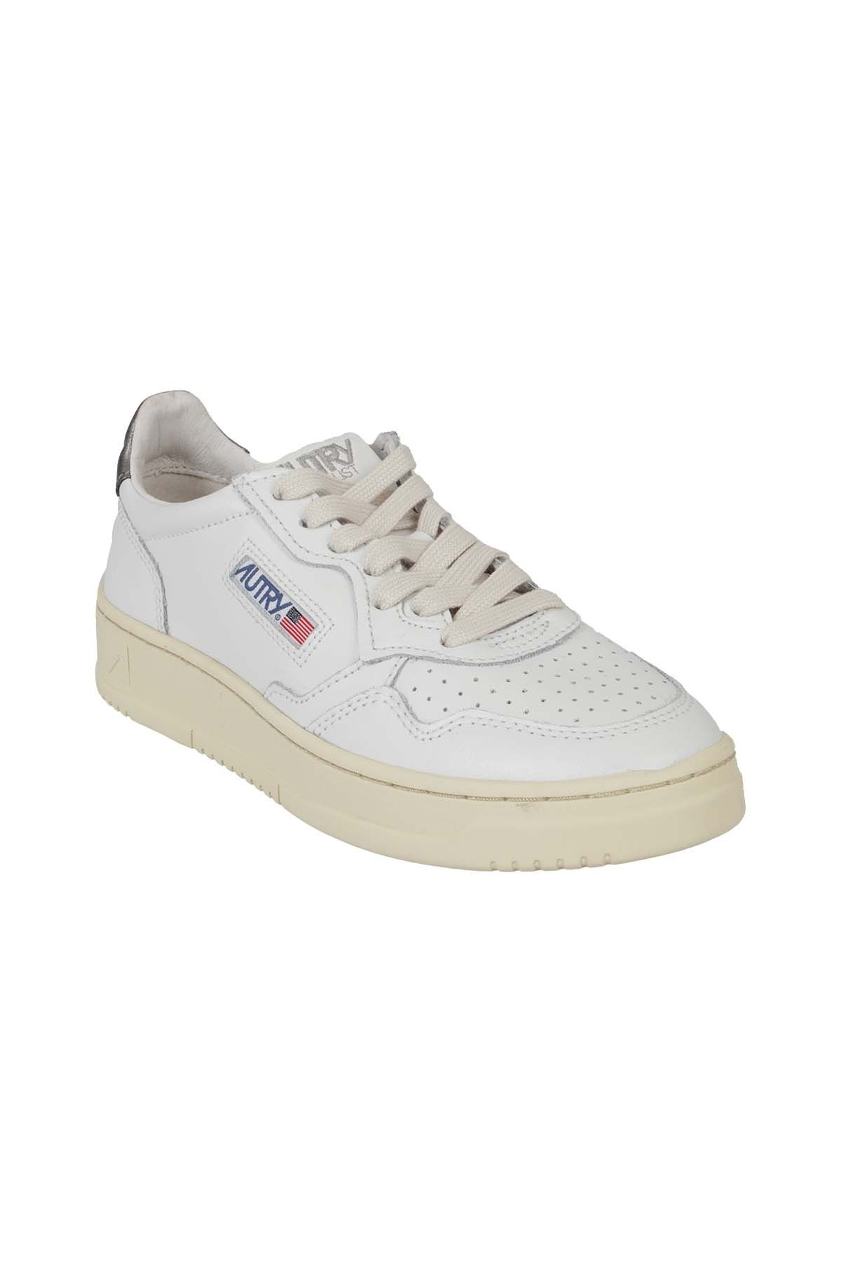 AUTRY Sneakers Medalist Low Women White Silver Fino Al -60%