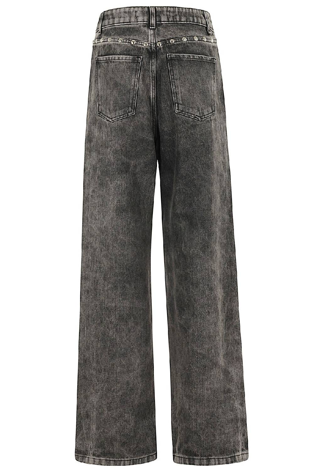 FEDERICA TOSI Jeans Borchiato Grigio Moda