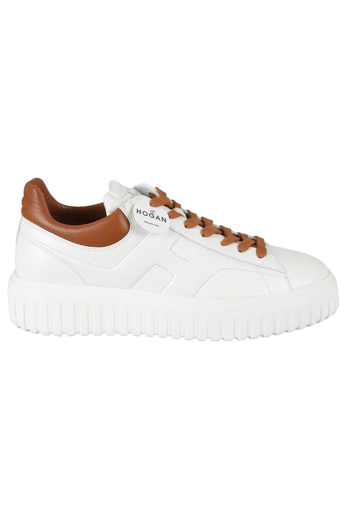 HOGAN Snekers H Stripes Allacciato Bianco Cuoio