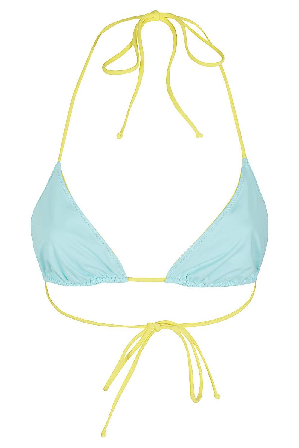 MC2 SAINT BARTH Bikini Top Double Giallo e Azzurro Promozione Limitata
