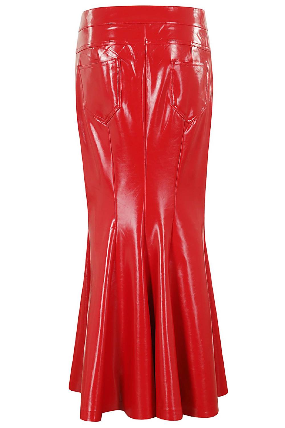 NORMA KAMALI Gonna Fishtail Rossa Saldi Di Fabbrica