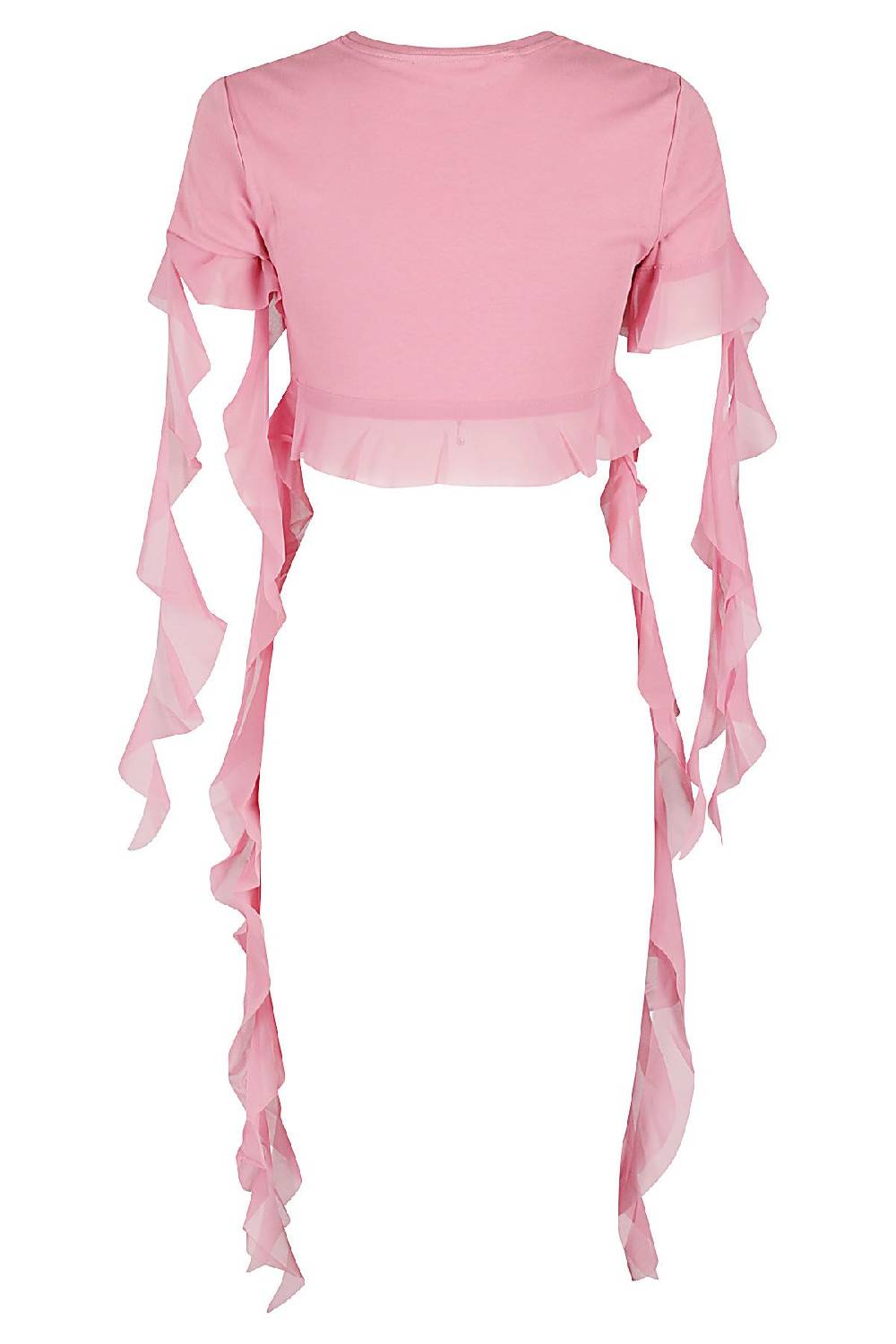 BLUMARINE Top Ruches Rosa Nuovo