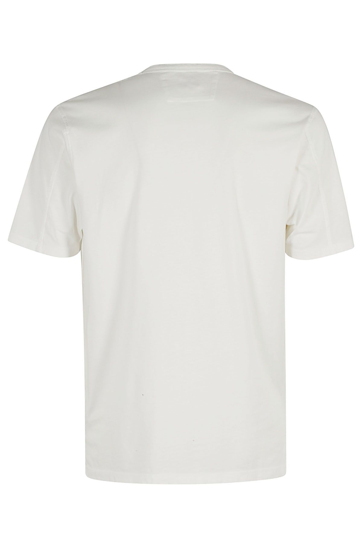 CP COMPANY T-shirt Garment Dyed Pocket Bianca Soddisfazione Garantita