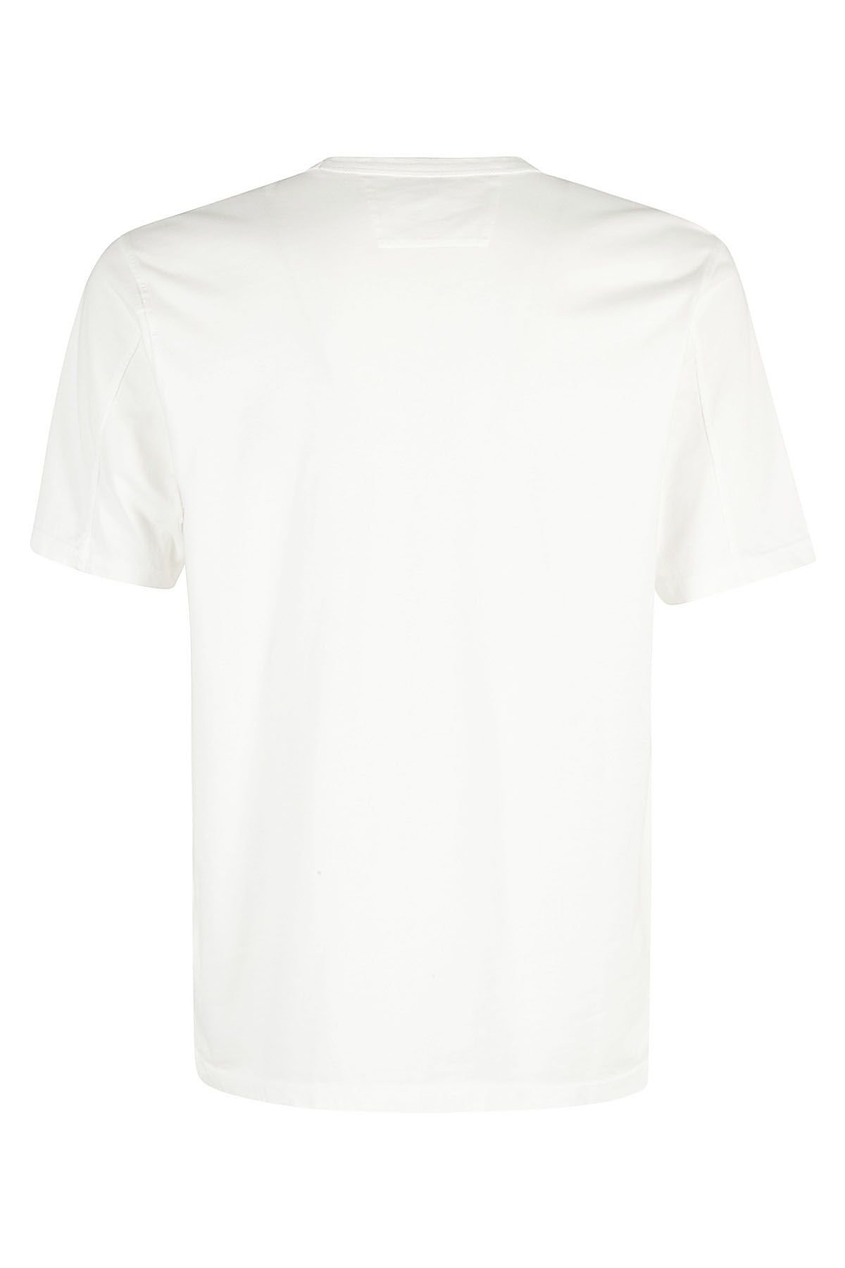 CP COMPANY T-shirt Garment Dyed Logo Bianco Negozi Online
