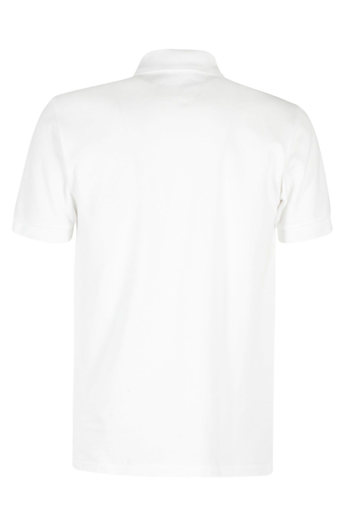 COMME DES GARCONS PLAY Polo Red Hearts Bianca Offerta