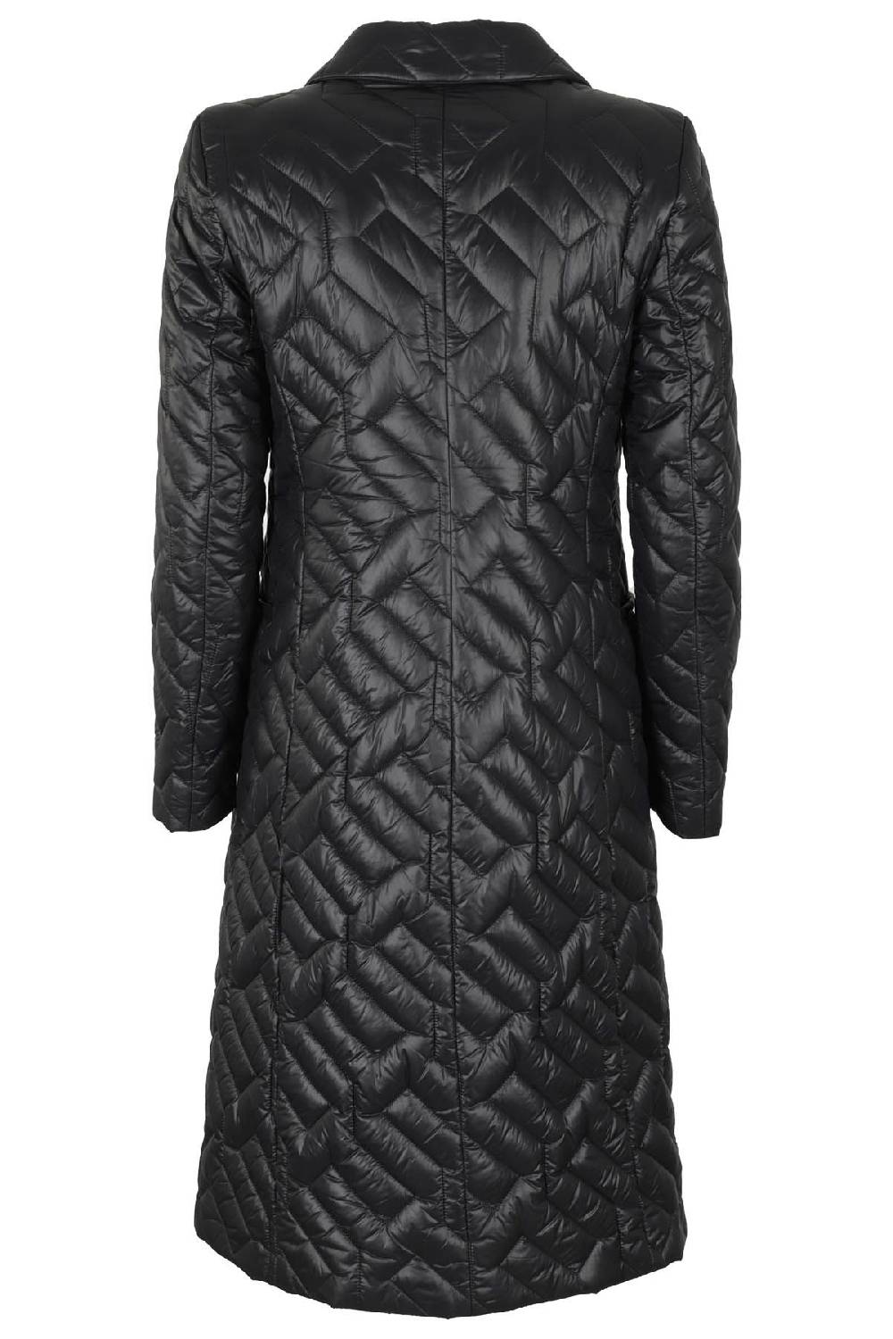 SEVENTY Cappotto Trapuntato Lungo Nero 2025