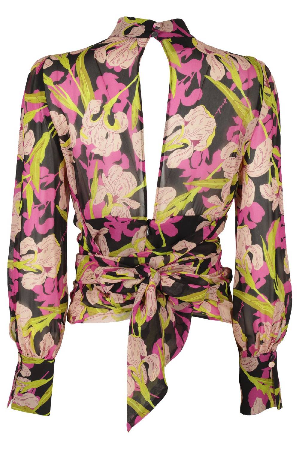 PINKO Top Camicia Nero Fuxia Promozione