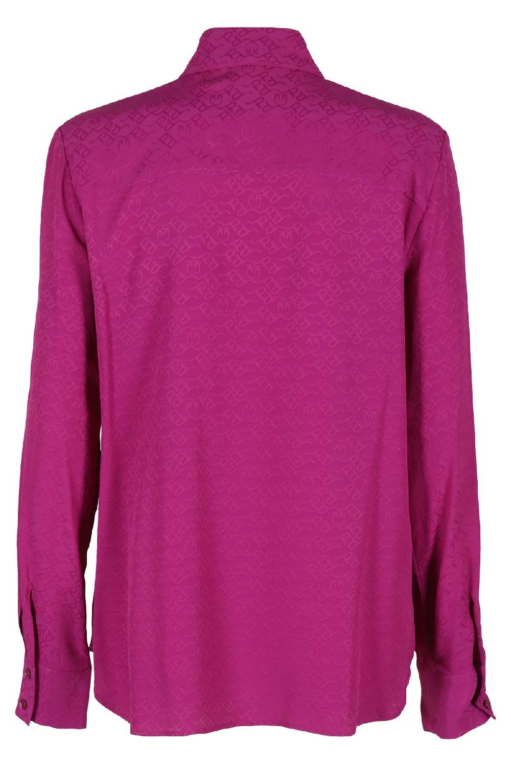 PINKO Camicia Logo Viola Bouganville Spedizione Gratuita