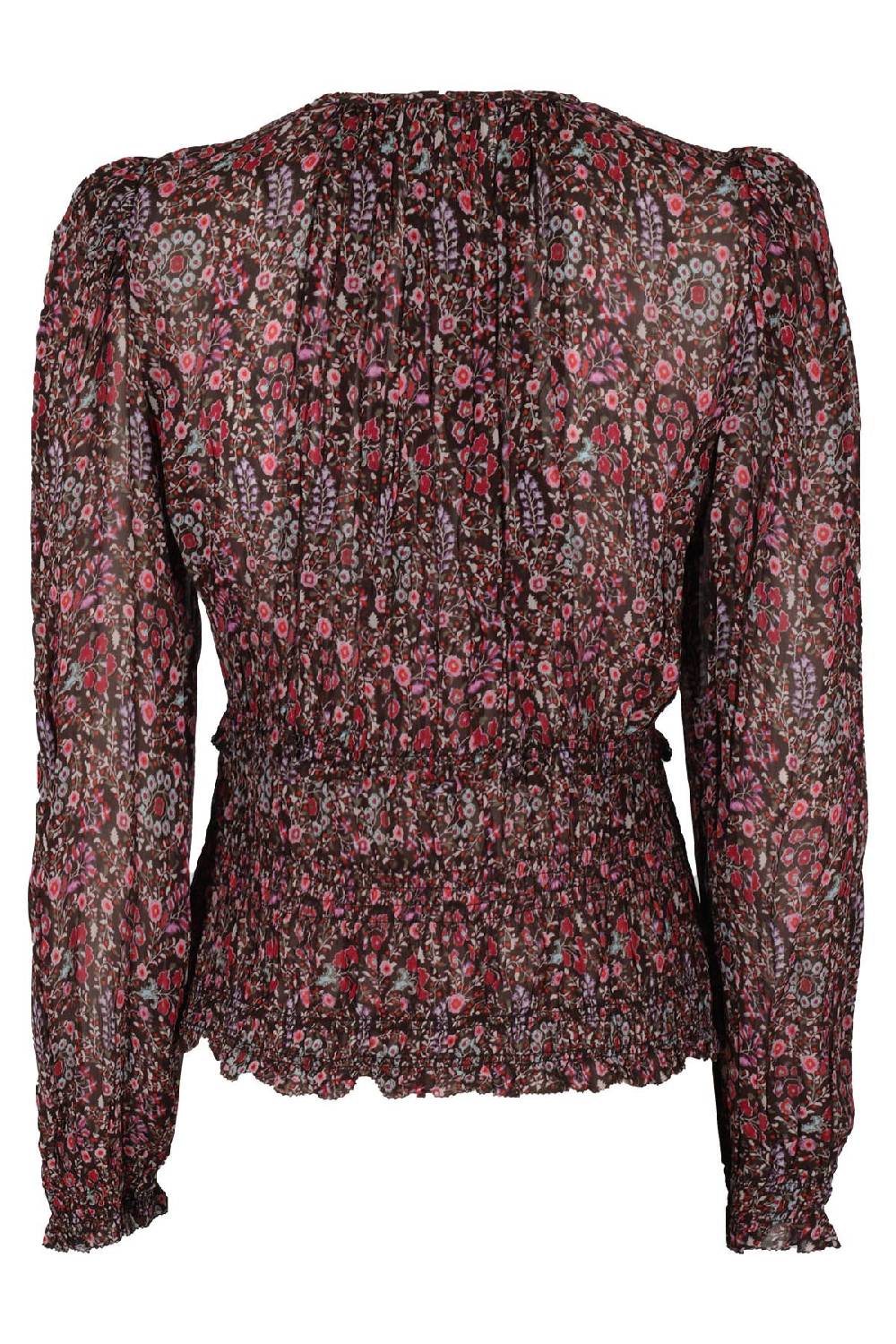 MARANT ETOILE Camicia Nibel Floreale Marrone Qualità Garantita