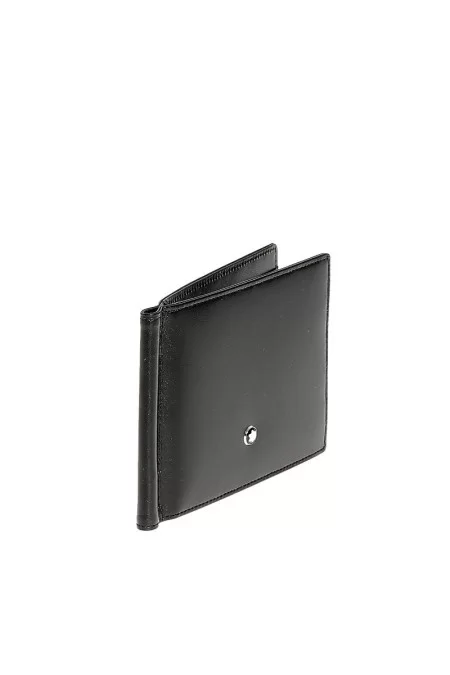 MONTBLANC WALLET 6CC MONEY CLIP BLACK In Vendita